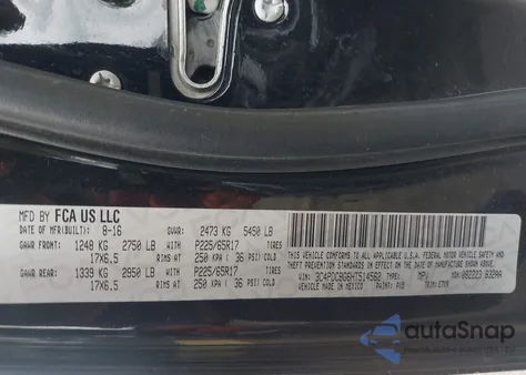 2017 Dodge Journey Sxt из США, поврежденный, VIN 3C4PDCBG6HT514562